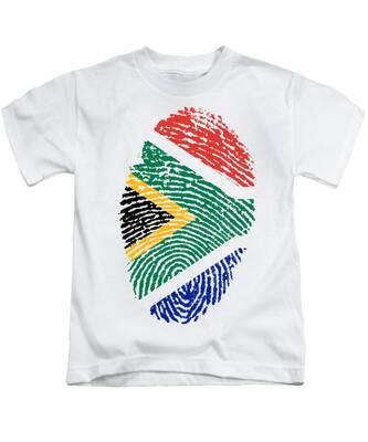 SHIRT1-KIDS Haiti Flag Roots South African Flag Toddler/Infant O-Neck Short Sleeve Shirt Tee Jersey for Toddlers 
